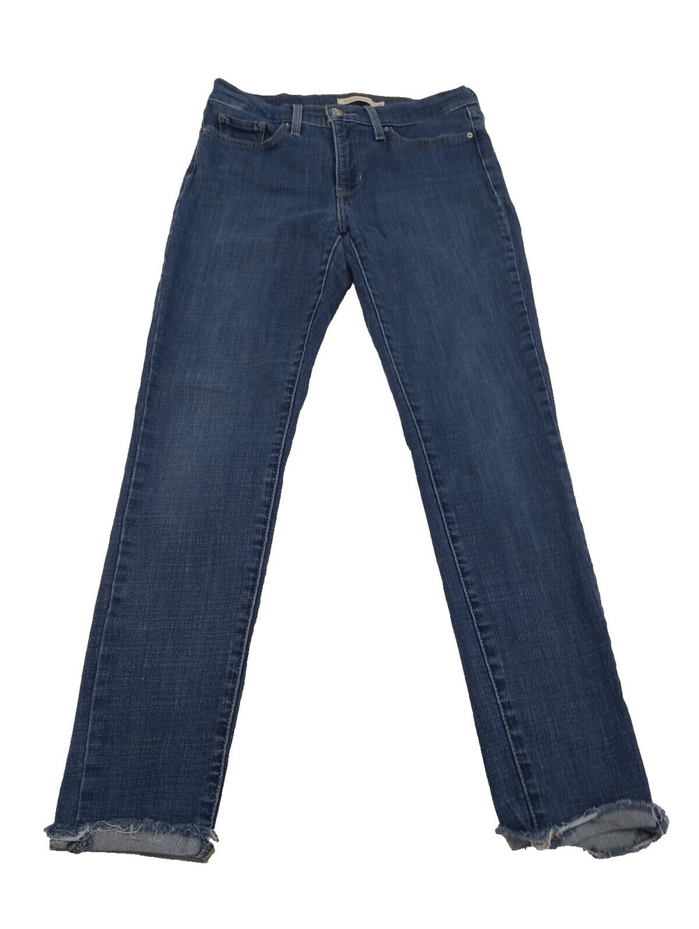 Levi’s 311 Shaping Skinny Jeans Womens 28 Medium Wash Distressed Cuff 28x30